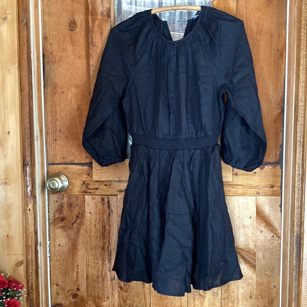 J.Crew Palermo smocked-waist dress in linen